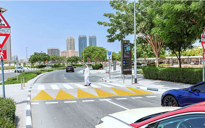 Dubai's new AI powered smart pedestrian crossing systems.