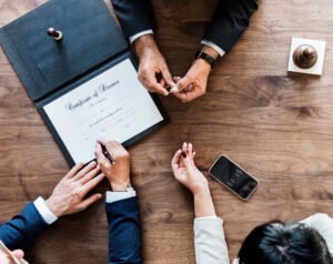 breakup marriage couple with divorce certification